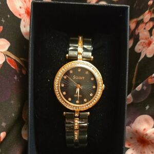 Women's Gold and Black Watch